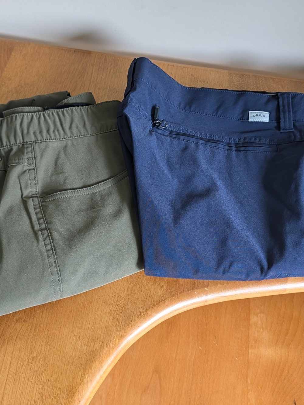 2 Pant Bundle 38x29 Orvis Navy and Olive Green Casual Pants.
